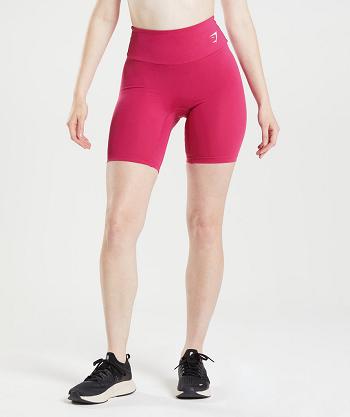 Dámské Šortky Gymshark Tréninková Cycling Růžové | CZ 3941WNB